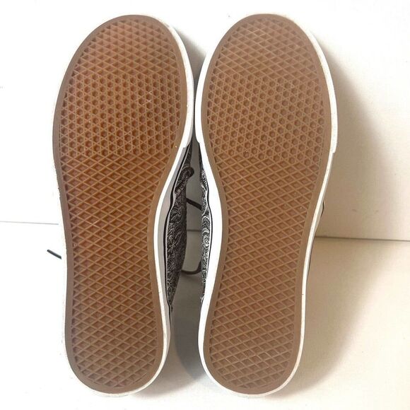 VANS Sneakers Skate Shoes Womens Size 6 Black White Paisley Lace Up Low Top Flat - Picture 11 of 11